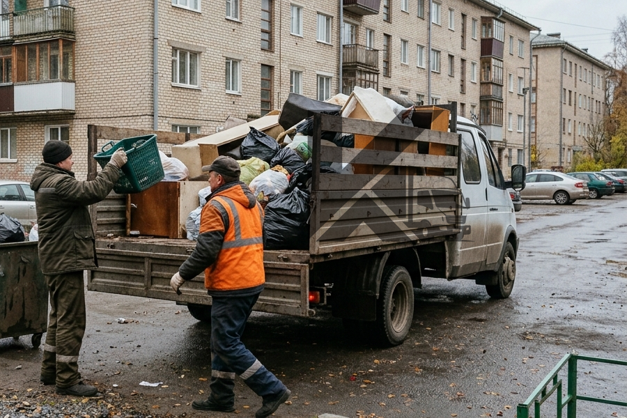 Погрузка мусора грузчиками в Петрозаводске